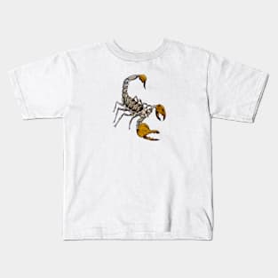 Zodiac sign Yellow scorpion Kids T-Shirt